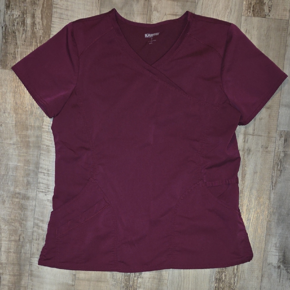 Cherokee Women's Dark Purple Short Sleeve Top
